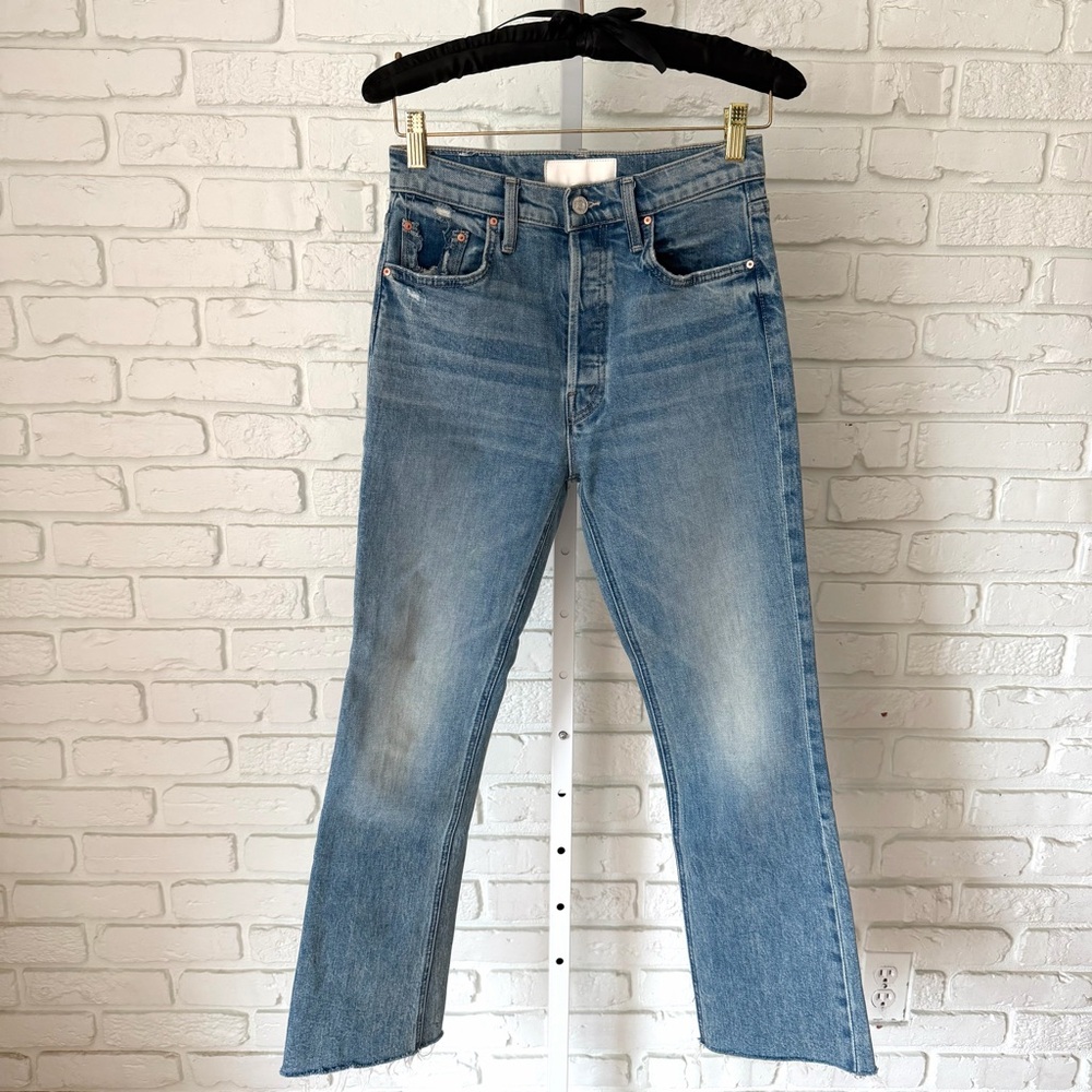 MOTHER The Tripper Flood Fray Jeans 26 Left In The Dust